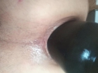 A man fucks himself in the ass